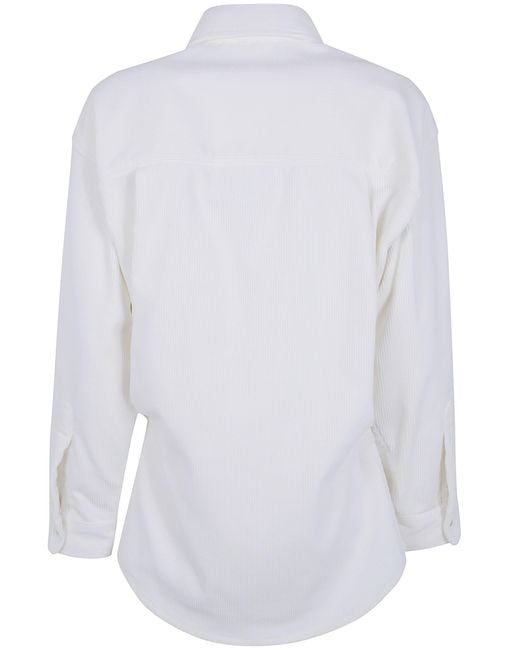 DARKPARK White "Anne" Corduroy Tailored Shirt