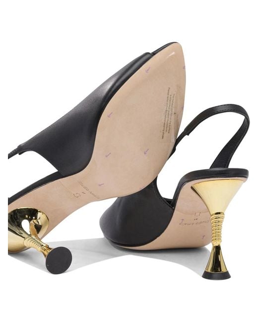 STUDIO AMELIA Black Leather Heeled Shoes