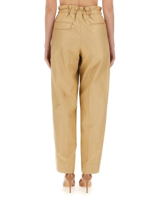 Victoria Beckham Natural Pants Gathered Waist