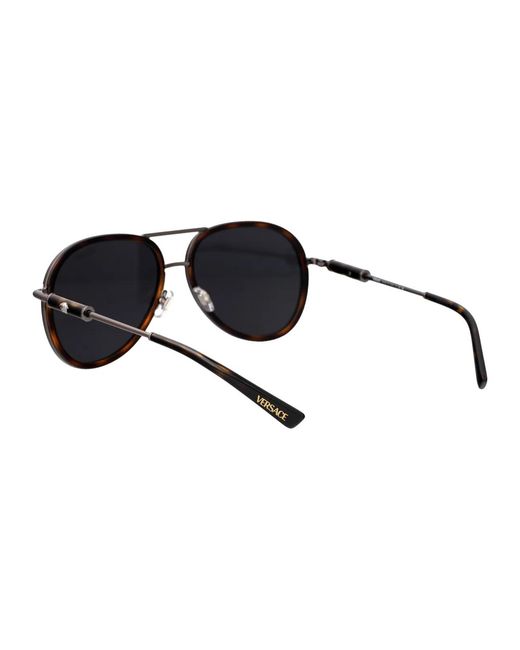 Versace Black Metal Frame Sunglasses