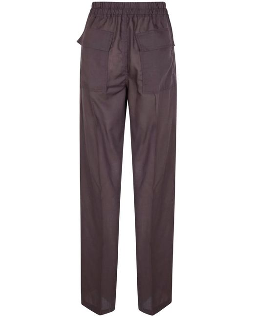 Rick Owens Purple "Dietrich Drawstring" Trousers