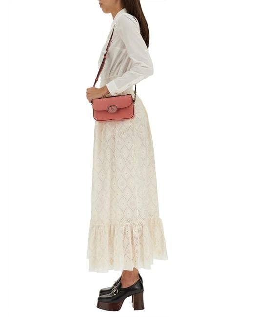 Gucci Natural Floral Broderie Anglaise Skirt