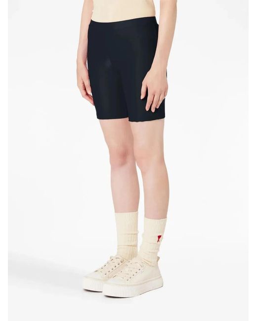 AMI Blue Cotton Shorts