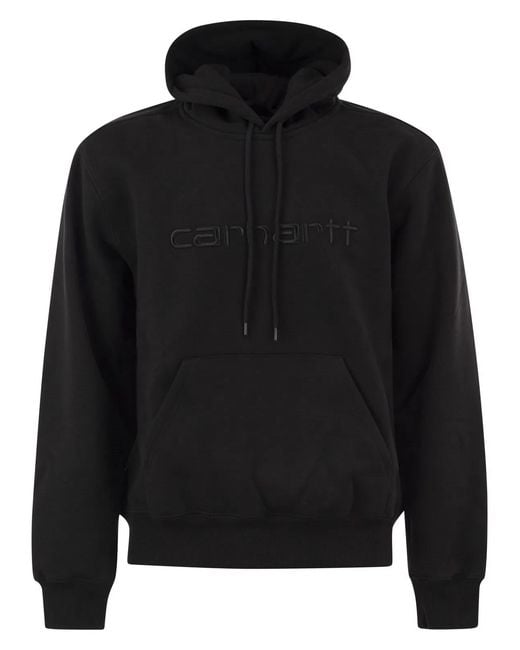 Carhartt Black Hoodie With Embroidered Logo