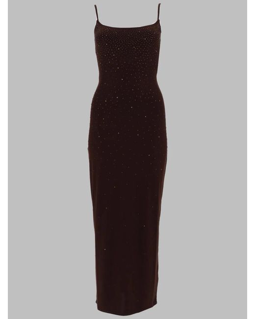 Mc2 Saint Barth Brown Abito Con Strass
