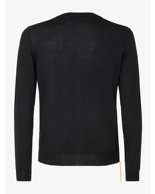 Fendi Black Pullover Basic Fine Merino for men