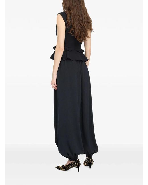 ROTATE BIRGER CHRISTENSEN Black V-Neck Top