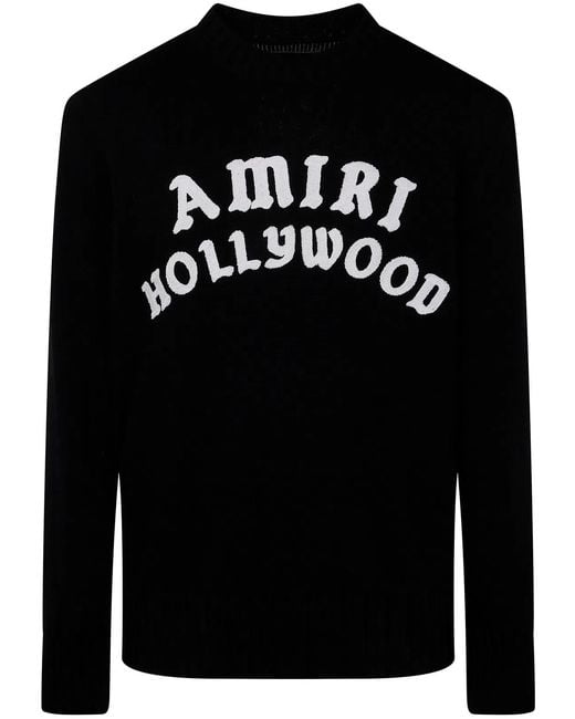 Amiri Black Hollywood" Crewneck Sweatshirt for men