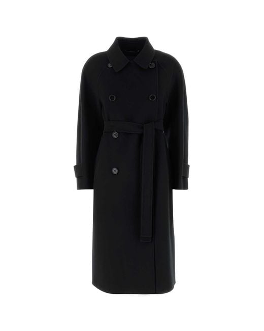Max Mara Black Max Mara S Wool Samanta Coat