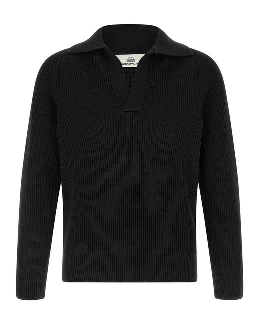Rivvia Projects Black Polo Sweater for men