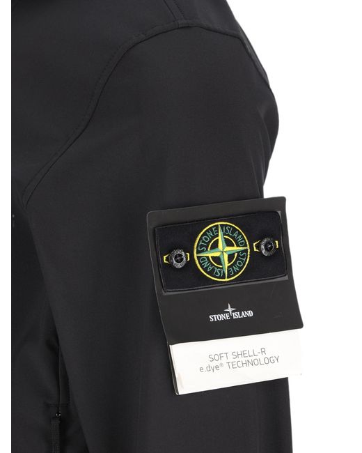 Stone Island Black Biker Jacket for men