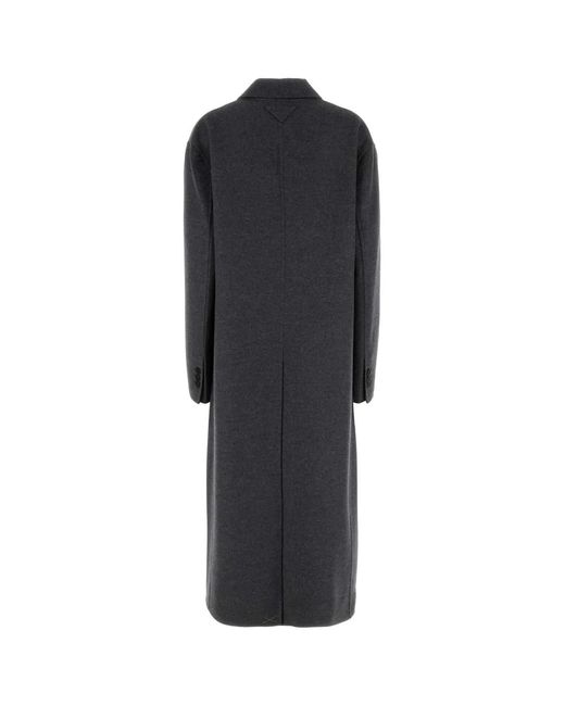 Prada Black Wool And Cashmere Coat