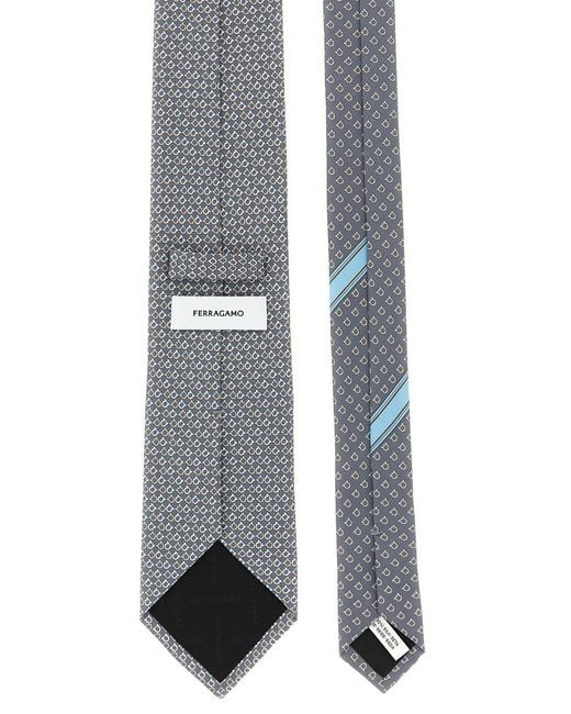 Ferragamo White 'Chicca' Tie for men
