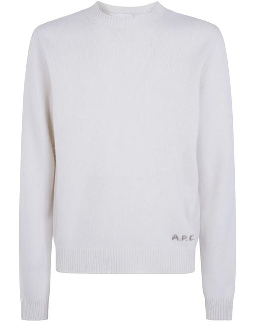 A.P.C. White "Edmond" Pullover for men