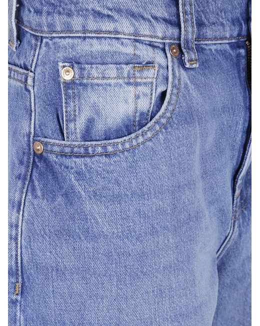 7 For All Mankind Blue "Bonnie" Wide Leg Denim