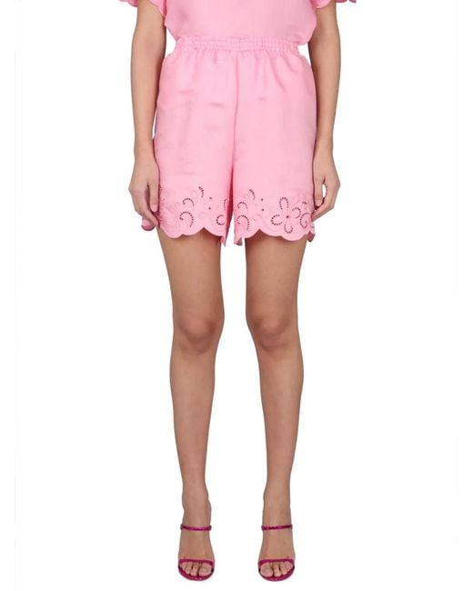 Boutique Moschino Pink Short Ajour
