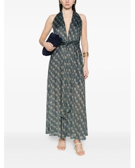 Siyu Blue Ars Long Dress
