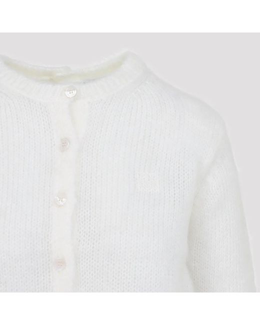 Loewe White Mohair Cardigan