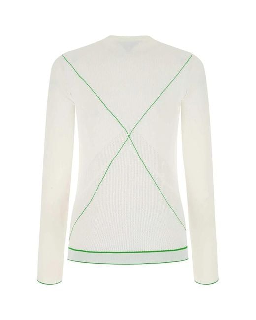 Bottega Veneta White Viscose Blend Sweater