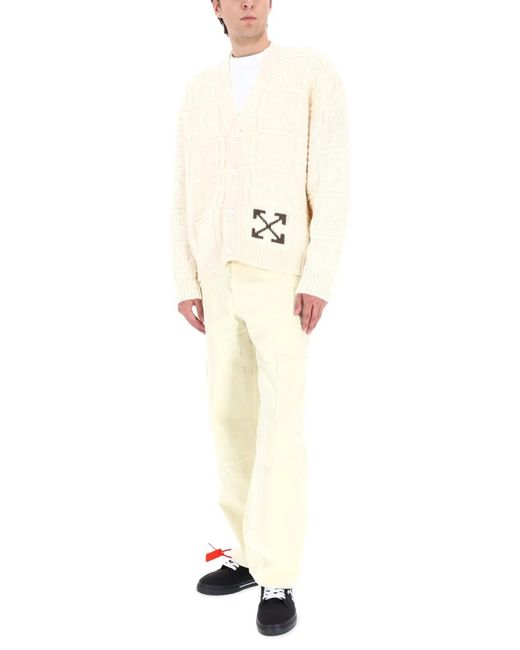 Off-White c/o Virgil Abloh White Arrow Stitch Cardigan for men