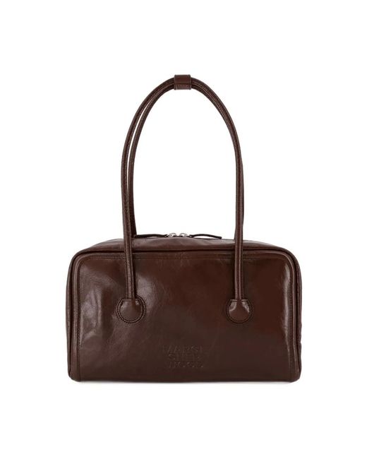 MARGE SHERWOOD Brown Soft Boston Shoulder Bag