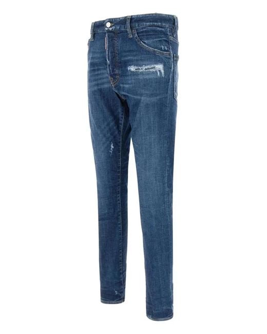 DSquared² Blue Pants 5 Pockets for men