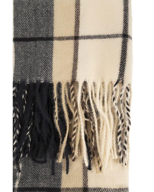 Barbour Black Stanway Tartan Scarf