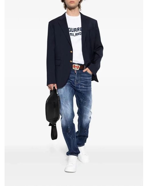 DSquared² Blue Jacket for men