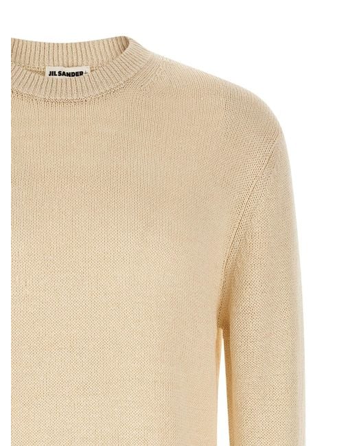 Jil Sander Natural Silk Hemp Sweater for men