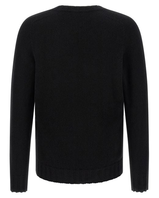 Oliver Lattughi Black Cashmere V-Sweater for men