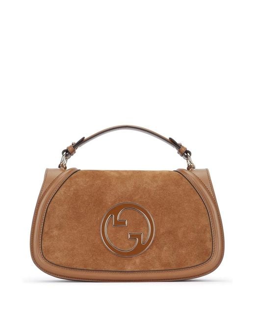Gucci Brown Handbag G.Blondie Suede Dafne