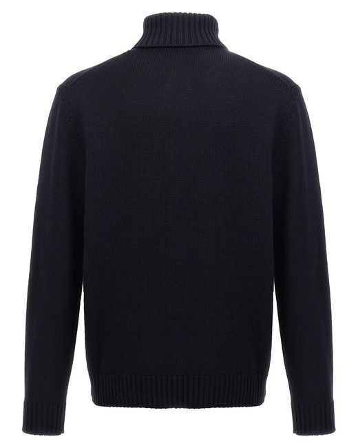 Zanone Blue Turtle-Neck Sweater for men