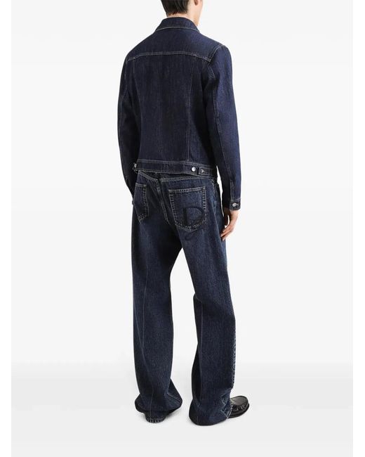 Dolce & Gabbana Blue Dolce & Gabbana Oversized Cotton Jeans for men