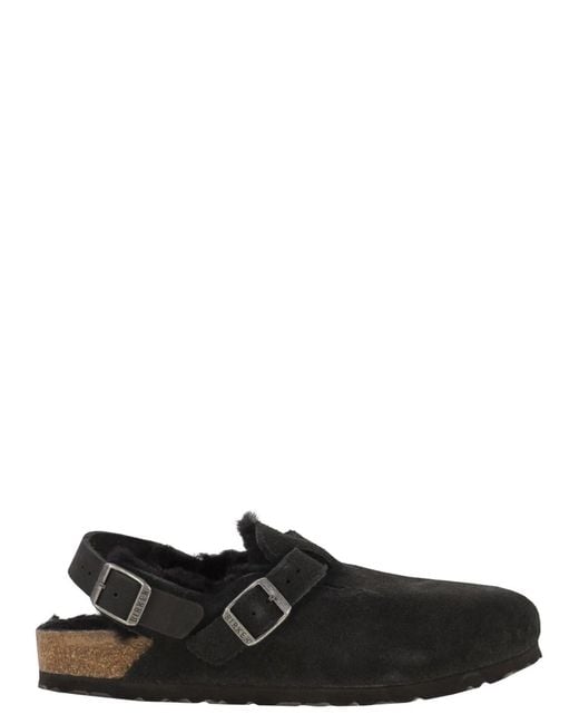 Birkenstock Black Tokio Shearling
