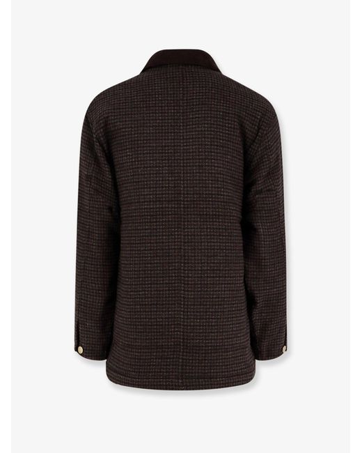 Carhartt Black Lowis Jacket With Houndstooth Pattern for men