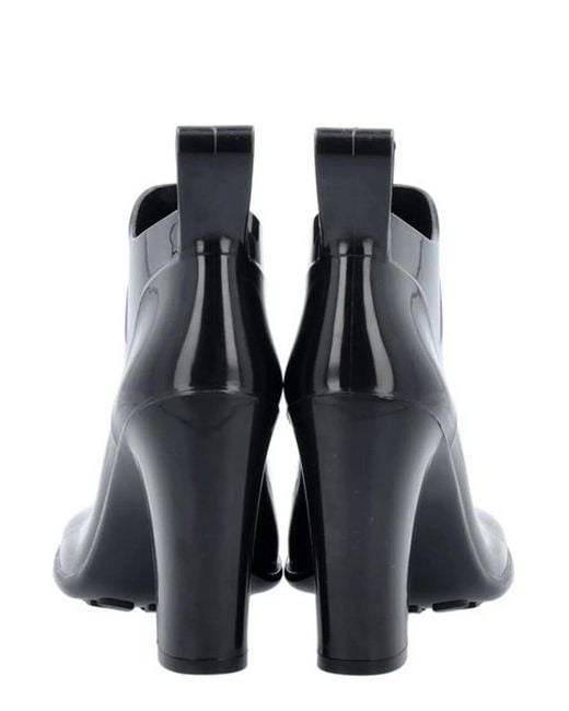 Bottega Veneta Black Shine Rubber Boots