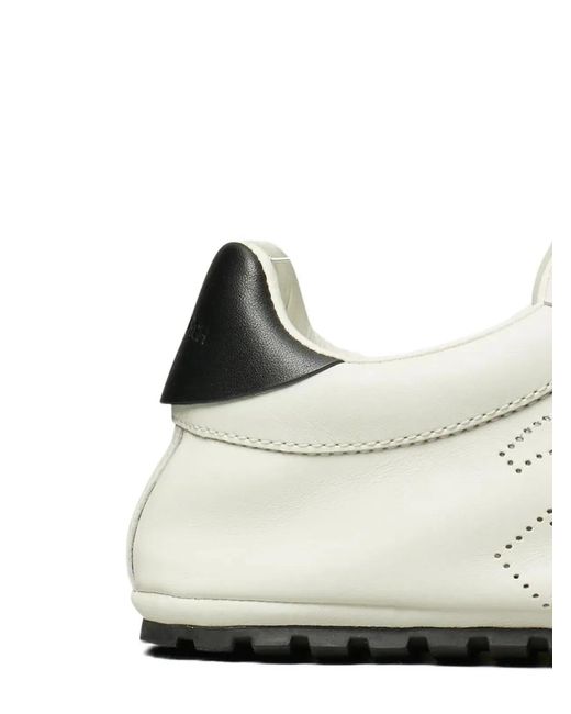 Tory Burch White Perforated Leather Sneakers