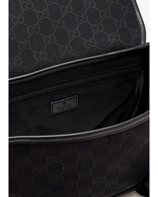 Gucci Black Monogram Shoulder Bag for men