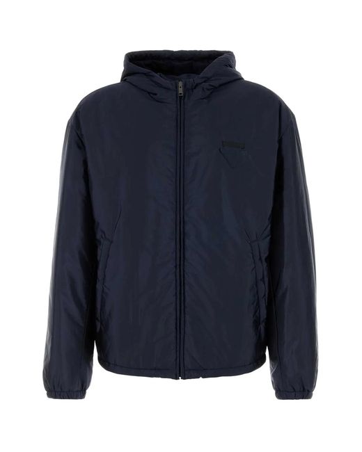 Prada Blue Re-Nylon Padded Jacket for men
