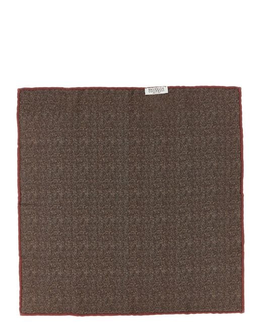 Brunello Cucinelli Brown Double-Face Pocket Clutch for men