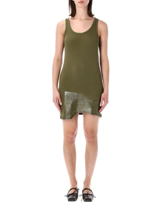 Maison Margiela Green Cotton Mini Dress