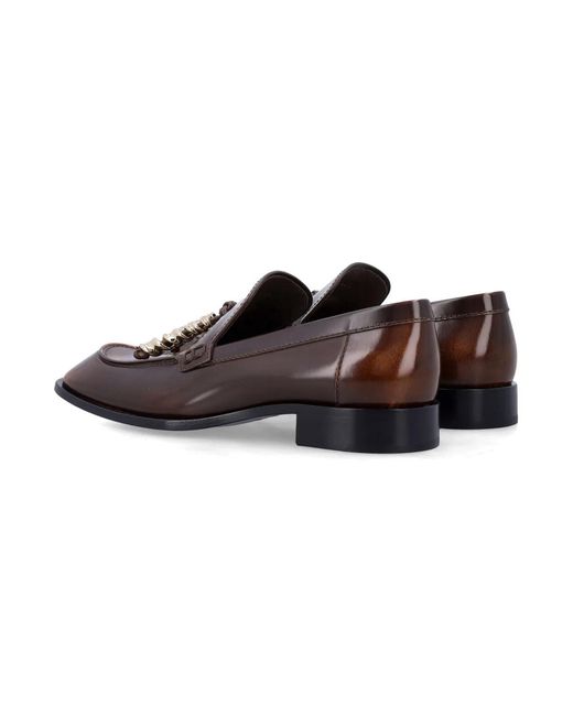 Loewe Brown Edge Brushed-Calf Loafer