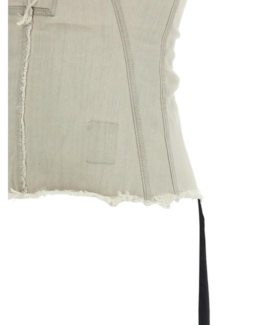 Rick Owens White 'Bustier' Top