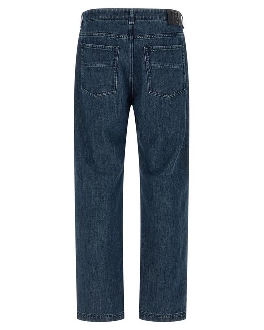 Fendi Blue Ff Inner Jeans for men