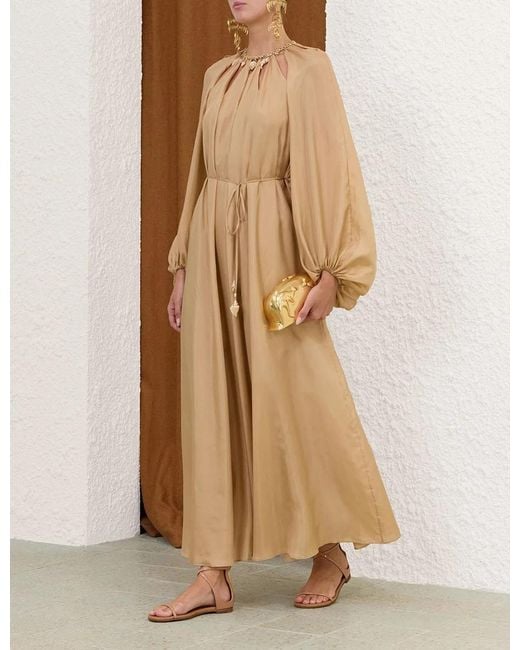 Zimmermann Natural Mahon Silk Maxi Dress