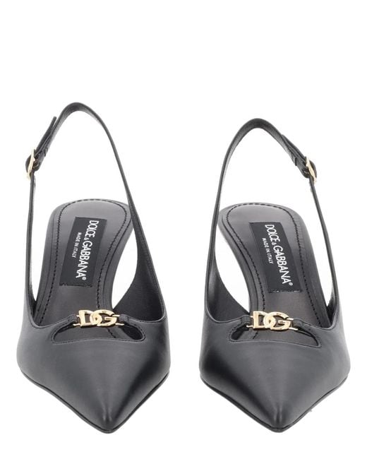 Dolce & Gabbana Black Slingback "Lollo"