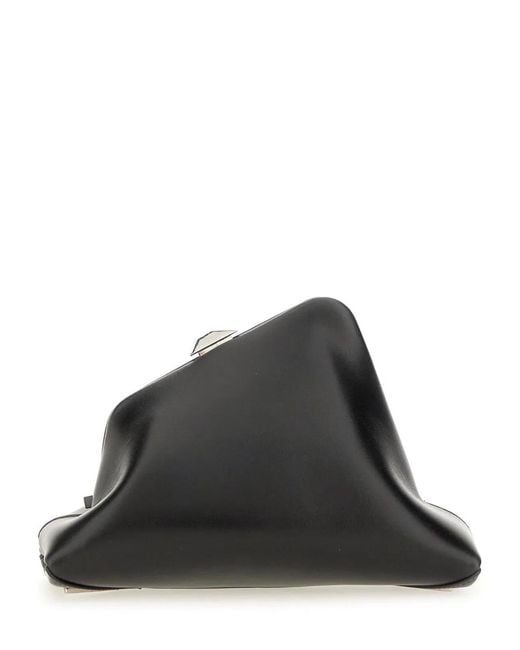 The Attico Black Clutch "Day Off" Small