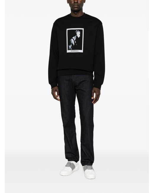 Emporio Armani Black Denim Cotton Jeans for men