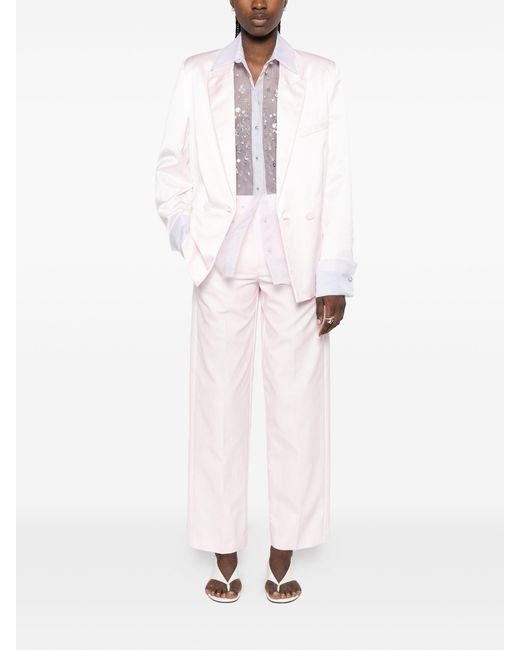 Forte_forte Pink Chic Viscose Cotton Pants