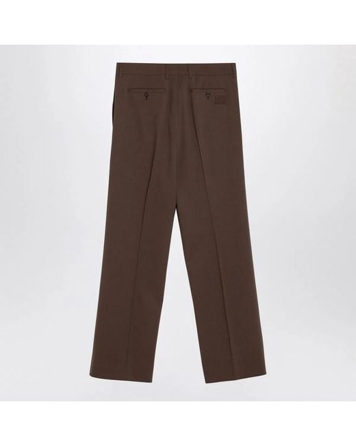Miu Miu Brown Wool Trousers